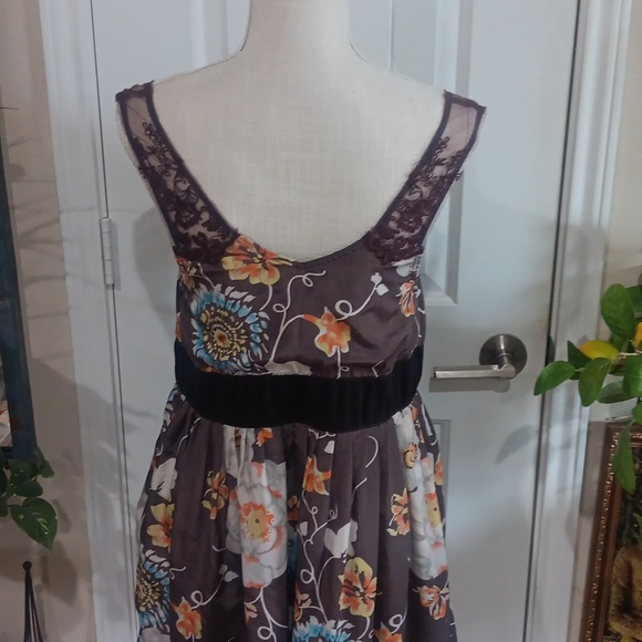 Free People Fit & Flare Floral BOHO Cottagcore Sun Dress - Picture 6 of 12